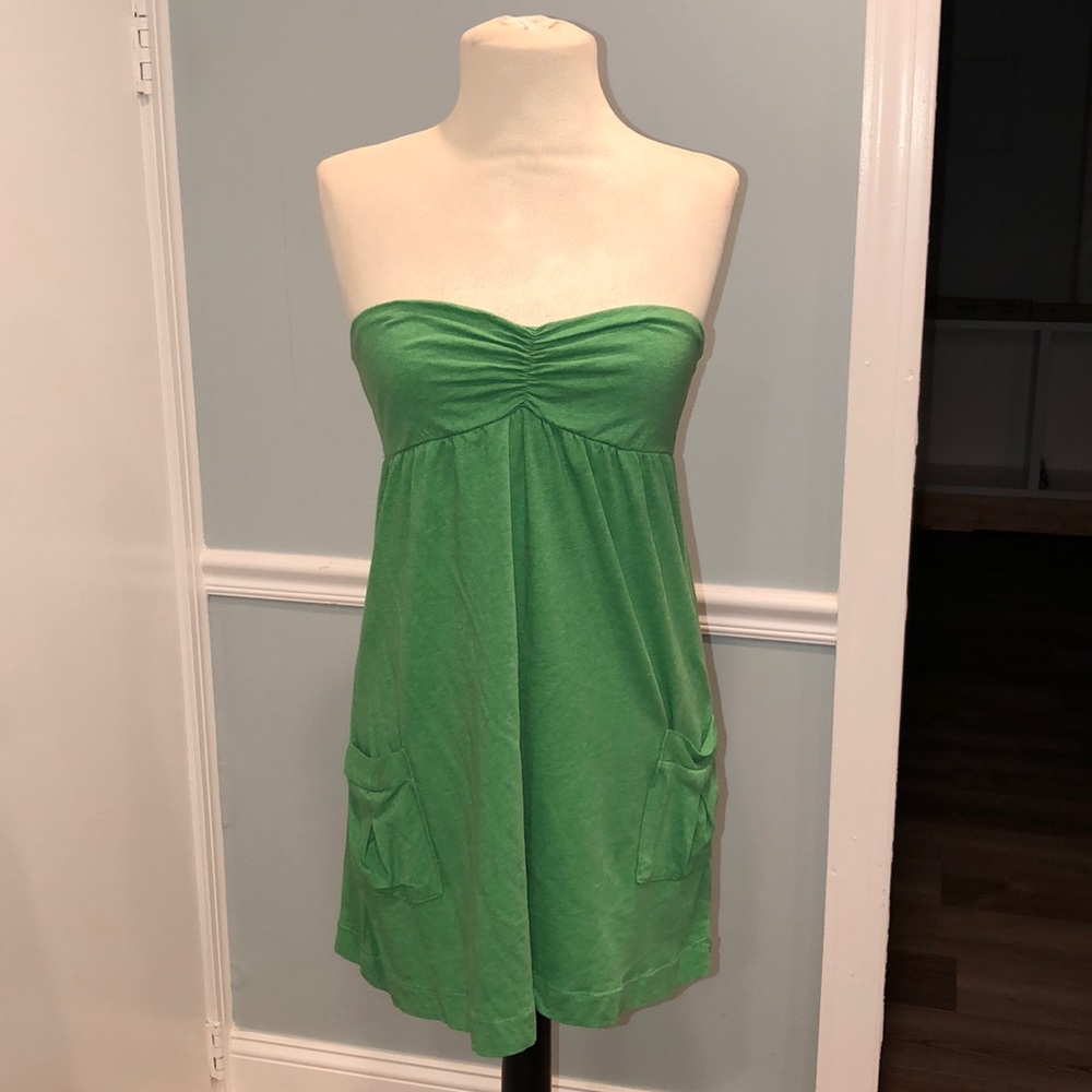 Forever 21 green strapless